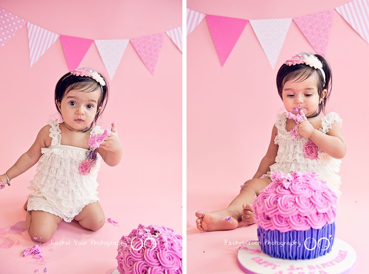 cake smash photography - baby girl